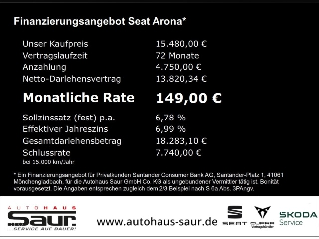 Seat Arona Arona FR 1.0 NAVI SHZ FULL LINK KLIMA  ISOFIX FR - Thumbnail 4